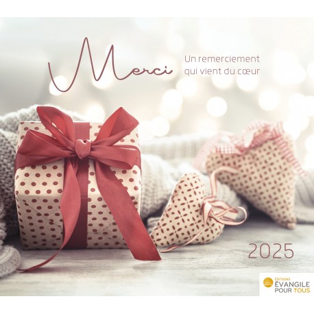 Calendrier à suspendre "Merci" 2025