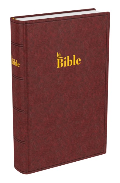 Bible Darby format compact rigide, brun-rouge