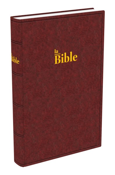 Bible Darby grand format rigide, brun-rouge