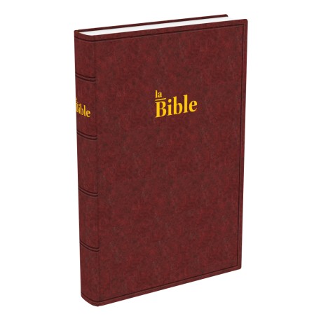 Bible Darby grand format rigide, brun-rouge